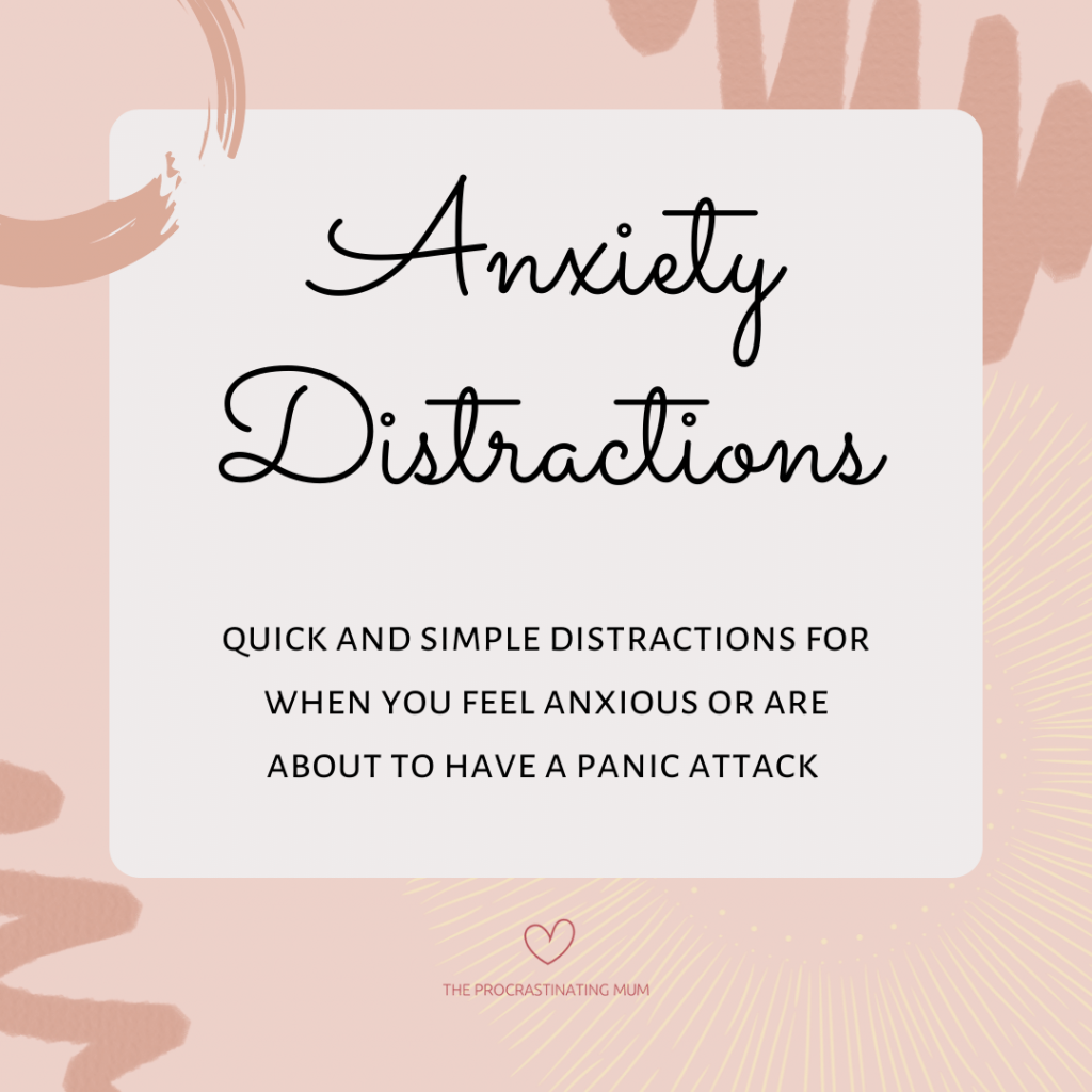 Anxiety distractions freebie